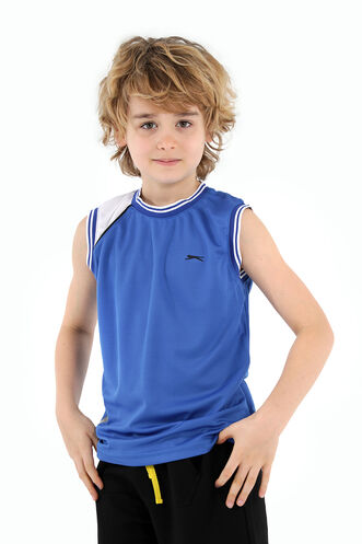 Slazenger - Slazenger DAVE Erkek Çocuk Kolsuz T-Shirt Saks Mavi