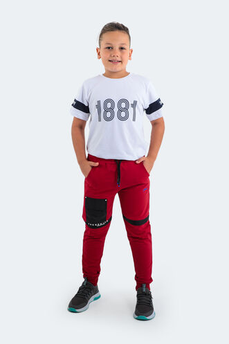 Slazenger DESI Kids Unisex Tracksuit Bottoms Red - Thumbnail