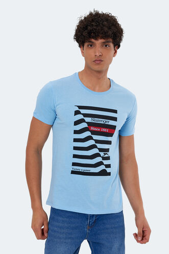 Slazenger - Slazenger KATELL Erkek Kısa Kollu T-Shirt Mavi