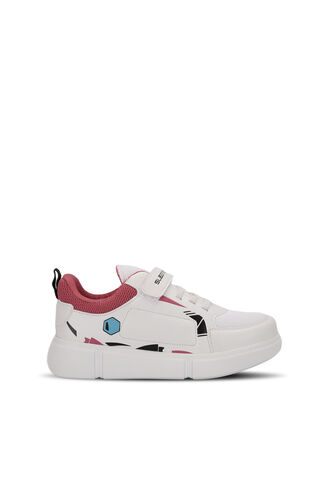 Slazenger - Slazenger KEPA Sneaker Kız Çocuk Ayakkabı Beyaz - Fuşya
