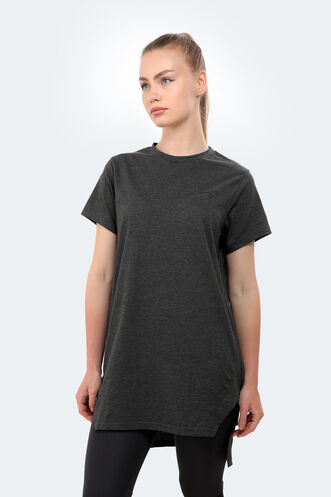 Slazenger - Slazenger MIDORI Kadın Kısa Kollu T-Shirt Koyu Gri