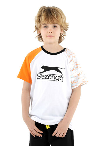 Slazenger - Slazenger PARVEEN Erkek Çocuk Kısa Kollu T-Shirt Beyaz