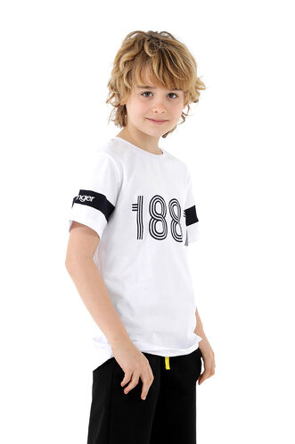 Slazenger - Slazenger PASSANG Erkek Çocuk Kısa Kollu T-Shirt Beyaz
