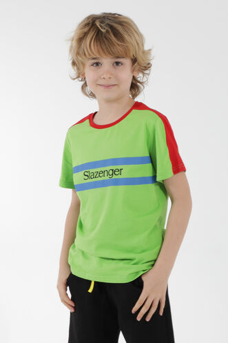 Slazenger - Slazenger PAT Erkek Çocuk Kısa Kollu T-Shirt Yeşil