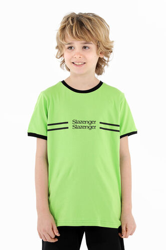 Slazenger - Slazenger PATRICIA Erkek Çocuk Kısa Kollu T-Shirt Yeşil