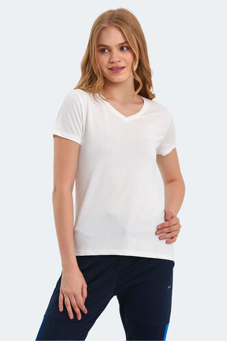 Slazenger - Slazenger PERICAS Kadın T-Shirt Ekru