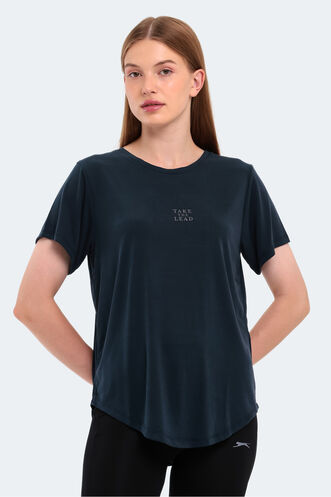 Slazenger - Slazenger PLUS Kadın Kısa Kollu T-Shirt Lacivert