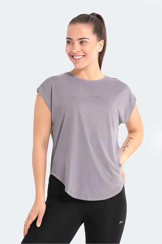 Slazenger - Slazenger POLINA Kadın Kısa Kollu T-Shirt Gri