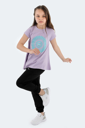 Slazenger - Slazenger POSEIDON Kız Çocuk Kısa Kollu T-Shirt Lila