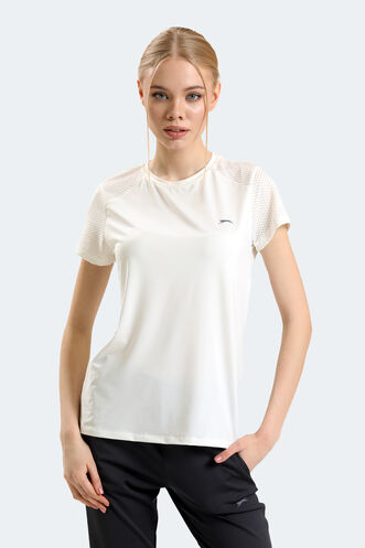 Slazenger - Slazenger RAIL Kadın Kısa Kollu T-Shirt Ekru