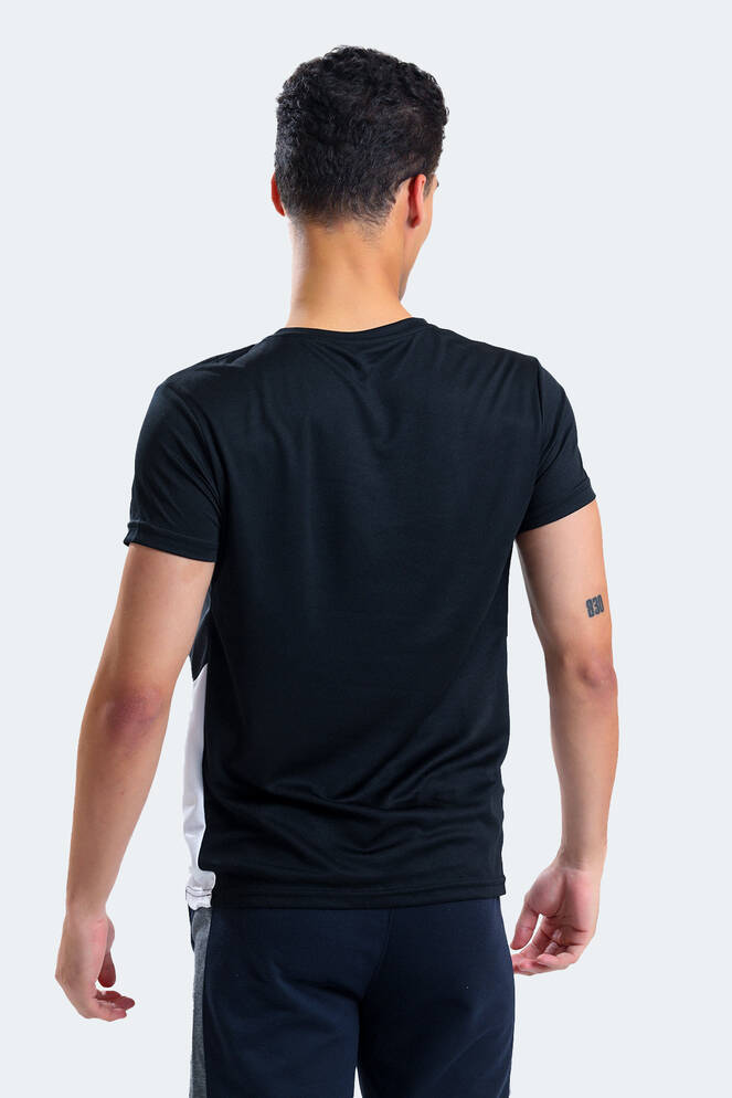 Slazenger RYAN Erkek Kısa Kollu T-Shirt Siyah - Koyu Gri