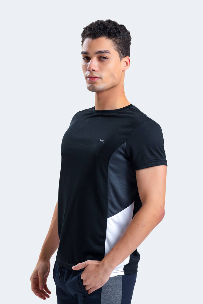 Slazenger RYAN Erkek Kısa Kollu T-Shirt Siyah - Koyu Gri
