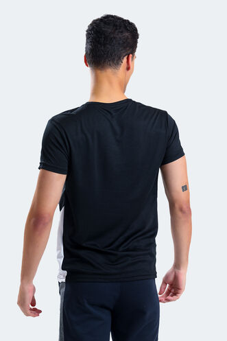 Slazenger RYAN Erkek Kısa Kollu T-Shirt Siyah - Koyu Gri - Thumbnail