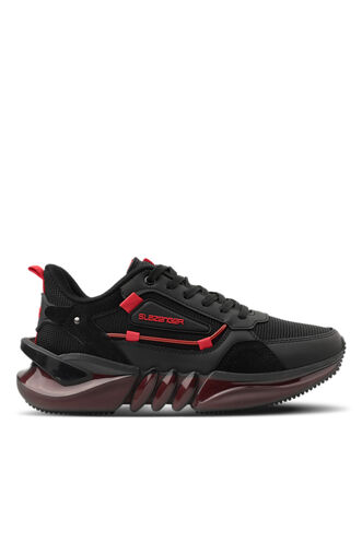 Slazenger - Slazenger ZENON Sneaker Erkek Ayakkabı Siyah - Kırmızı