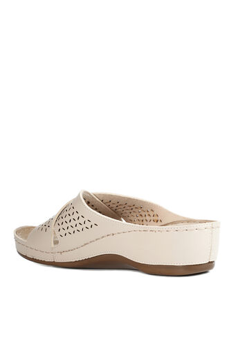 ESEM EA12SK252 Women's Slippers Beige - Thumbnail