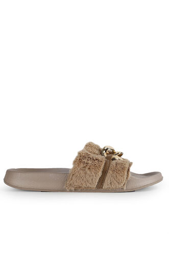 ESEM EA12SK265 Women's Slipper Camel - Thumbnail