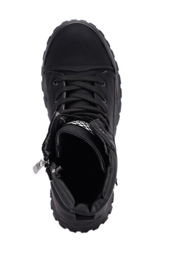 ESEM HINA Kadın Bot Siyah Nubuk - Thumbnail