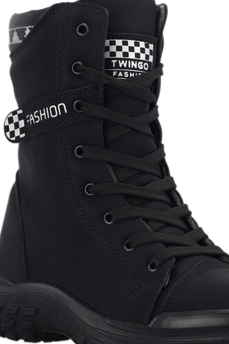 ESEM HINA Kadın Bot Siyah Nubuk - Thumbnail