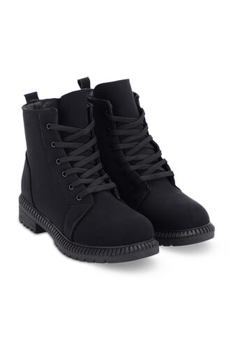 ESEM HELLO Woman Boot Black Nubuck - Thumbnail