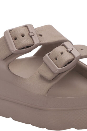 ESEM JAYNE Kadın Terlikleri Taupe - Thumbnail