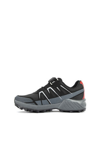 Slazenger ADITYA IN Sneaker Kids Shoes Black - Dark Grey - Thumbnail