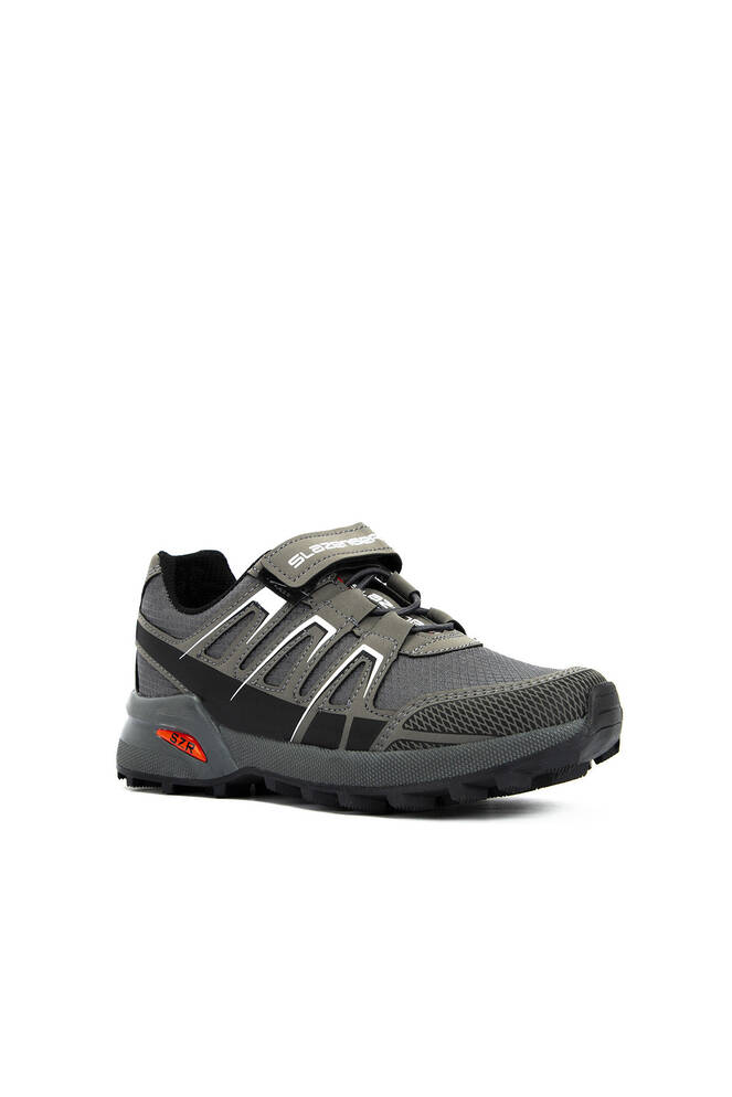 Slazenger ADITYA IN Sneaker Unisex Çocuk Ayakkabı Koyu Gri - Beyaz