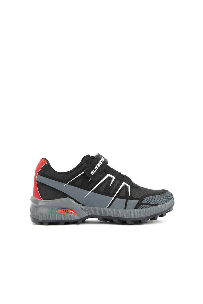 Slazenger ADITYA IN Sneaker Unisex Çocuk Ayakkabı Siyah - Koyu Gri