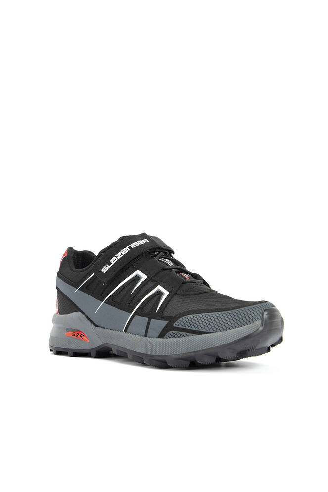 Slazenger ADITYA IN Sneaker Unisex Çocuk Ayakkabı Siyah - Koyu Gri