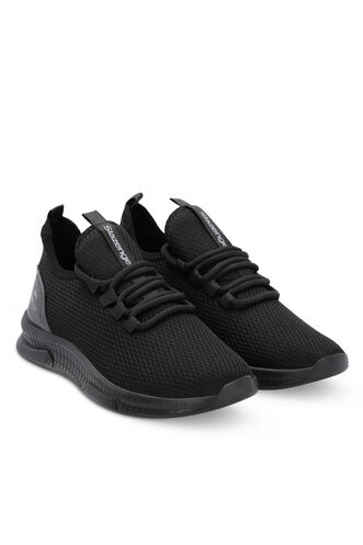 Slazenger AGENDA Erkek Sneaker Ayakkabı Siyah - Koyu Gri - Thumbnail