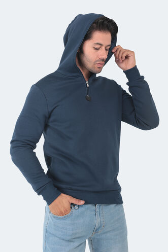 Slazenger BAHA Erkek Sweatshirt Indigo - Thumbnail