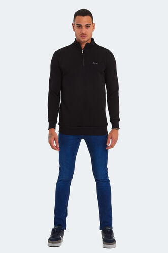 Slazenger BALBIN Erkek Sweatshirt Siyah - Thumbnail