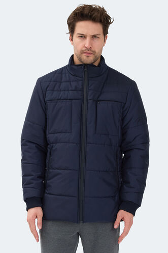 Slazenger BALDWING Erkek Dik Yaka Fermuarlı Lacivert Mont & Kaban - Thumbnail