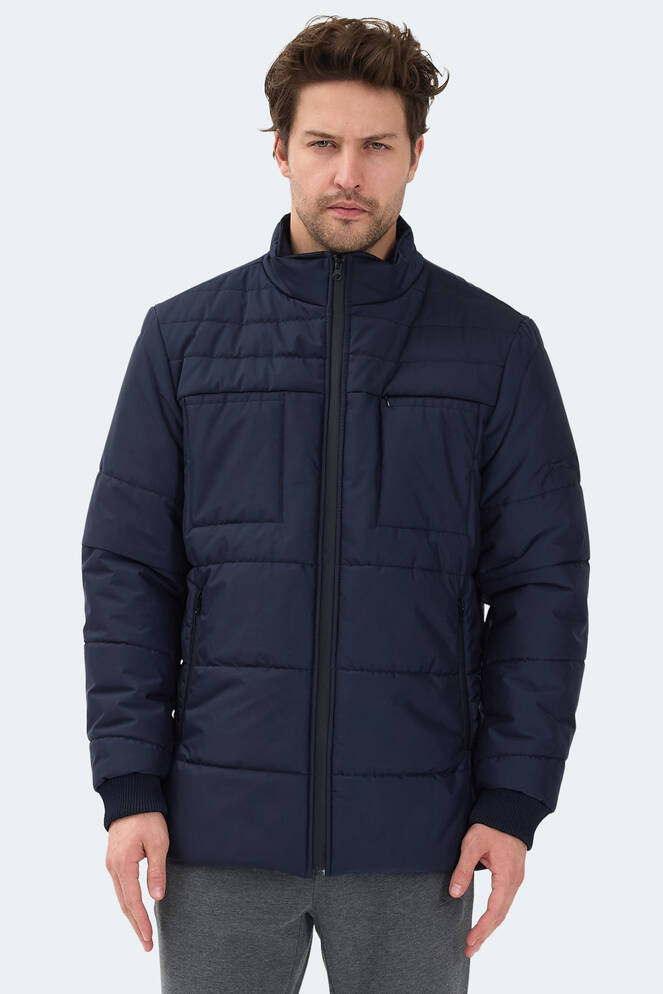 Slazenger BALDWING Erkek Dik Yaka Fermuarlı Lacivert Mont & Kaban