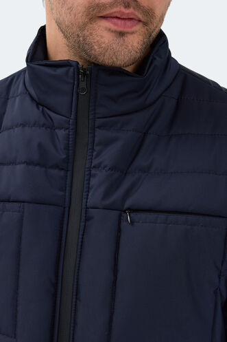 Slazenger BALDWING Erkek Dik Yaka Fermuarlı Lacivert Mont & Kaban - Thumbnail