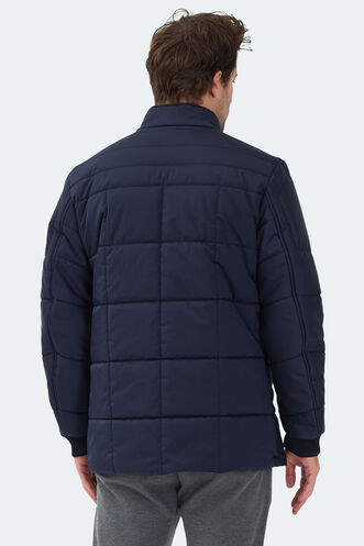 Slazenger BALDWING Erkek Dik Yaka Fermuarlı Lacivert Mont & Kaban - Thumbnail