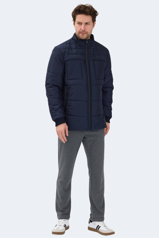 Slazenger BALDWING Erkek Dik Yaka Fermuarlı Lacivert Mont & Kaban