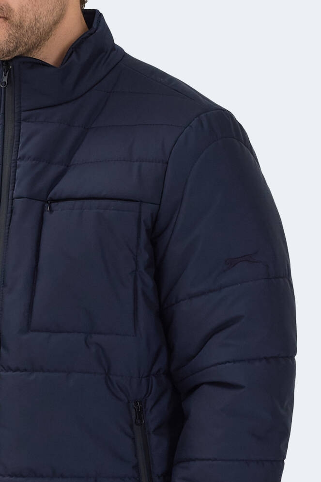 Slazenger BALDWING Erkek Dik Yaka Fermuarlı Lacivert Mont & Kaban
