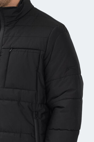 Slazenger BALDWING Erkek Dik Yaka Fermuarlı Siyah Mont & Kaban - Thumbnail