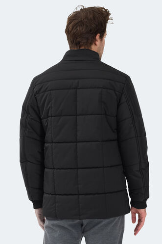 Slazenger BALDWING Erkek Dik Yaka Fermuarlı Siyah Mont & Kaban - Thumbnail