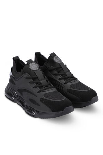 Slazenger BANDERS Sneaker Erkek Ayakkabı Siyah - Siyah - Thumbnail