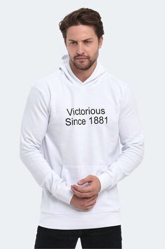 Slazenger - Slazenger BARNA Erkek Sweatshirt Beyaz