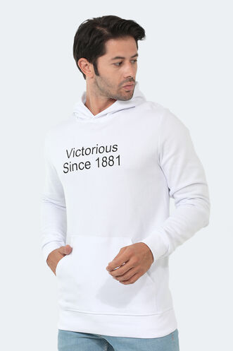 Slazenger - Slazenger BARNA Erkek Beyaz Sweatshırt