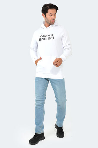 Slazenger BARNA Erkek Beyaz Sweatshırt - Thumbnail