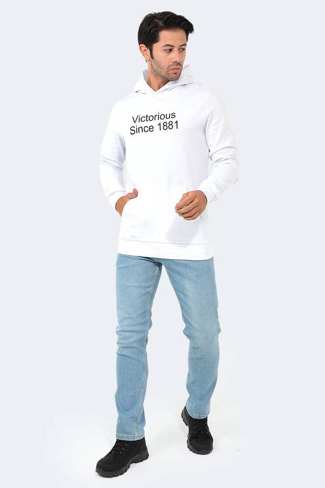 Slazenger BARNA Erkek Beyaz Sweatshırt