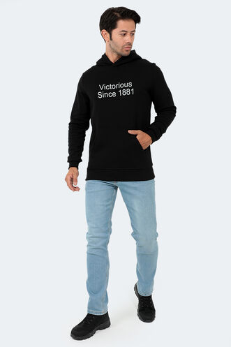 Slazenger BARNA Erkek Siyah Sweatshırt - Thumbnail
