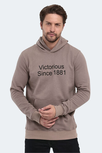 Slazenger BARNA Erkek Sweatshirt Taş Gri - Thumbnail