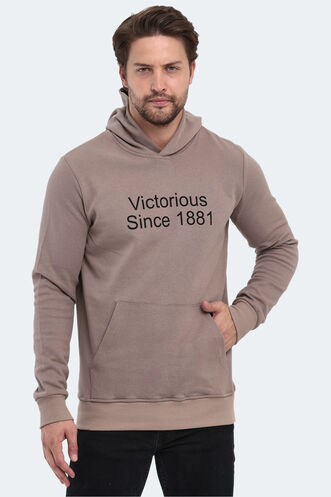 Slazenger BARNA Erkek Sweatshirt Taş Gri - Thumbnail