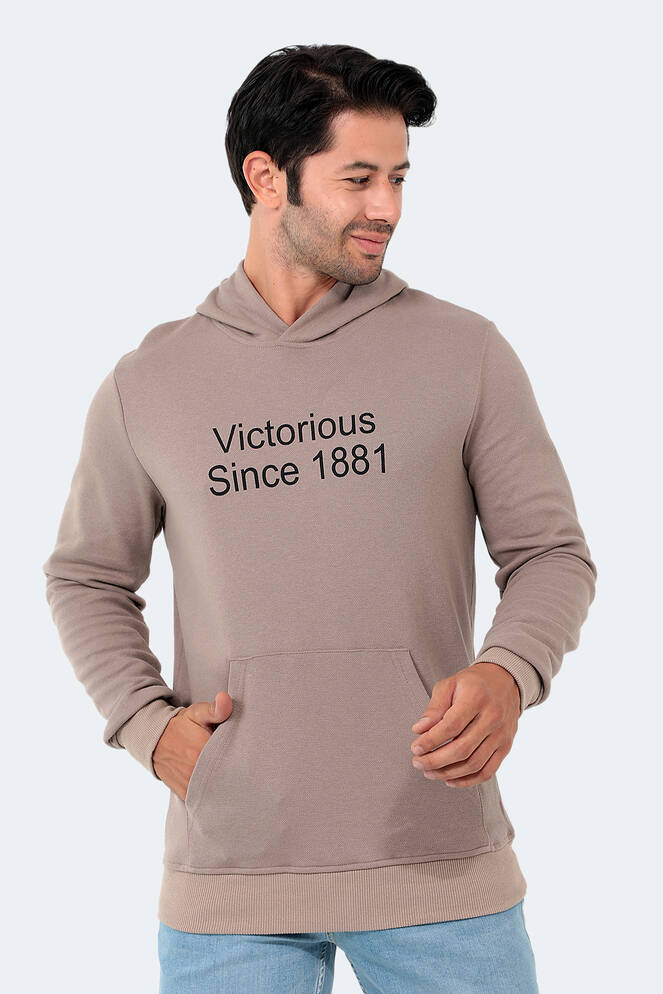 Slazenger BARNA Erkek Taş Gri Sweatshırt