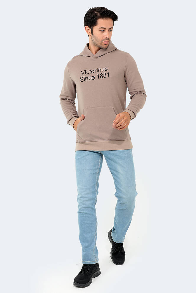 Slazenger BARNA Erkek Taş Gri Sweatshırt