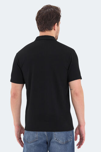 Slazenger BARRIER Erkek Polo Yaka Siyah Tişört - Thumbnail